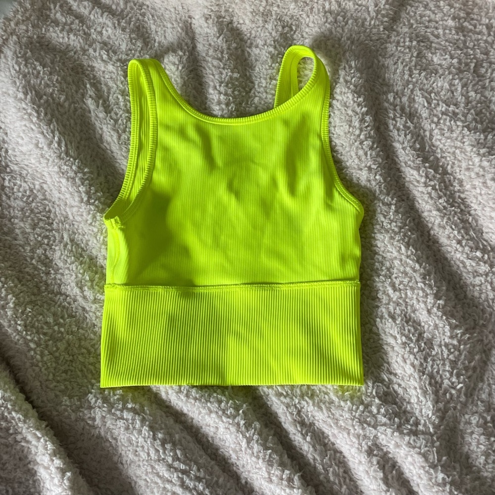 This is a Lululemon highlighter yellow tank top!